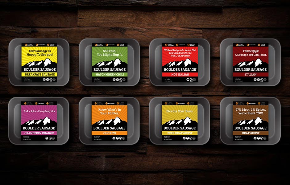 Boulder Sausage packaging branding updates