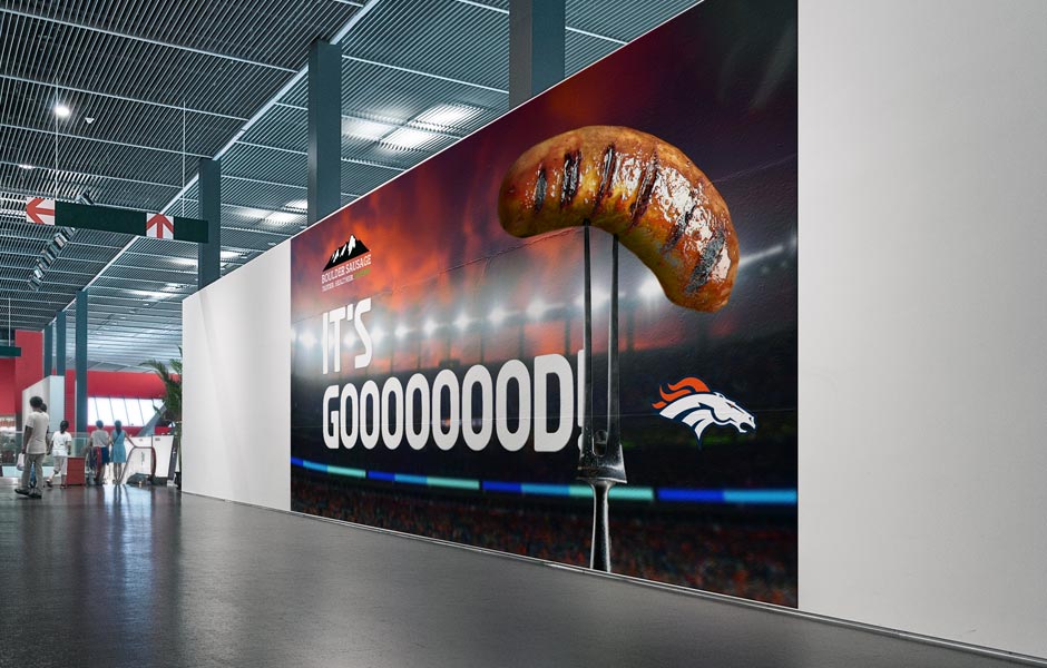 Denver Broncos / Boulder Sausage Creative Marketing Campaign Design